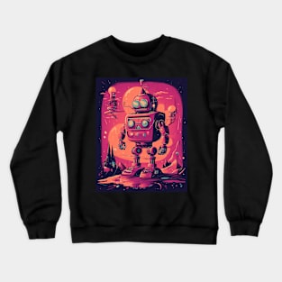 Retro-Futuristic Robots Crewneck Sweatshirt